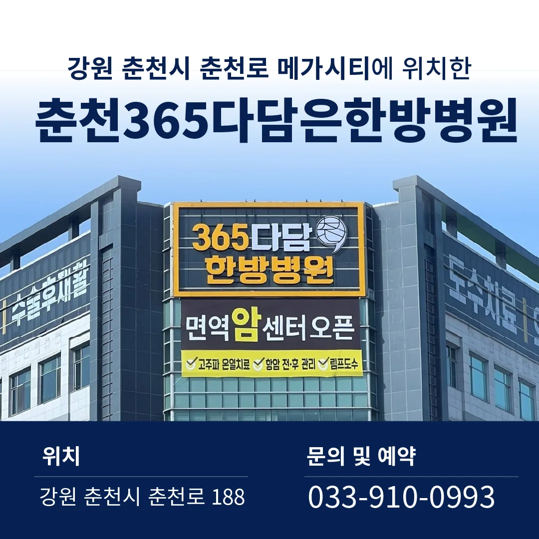 춘천 365다담은한방병원 위치 허리디스크 한방치료