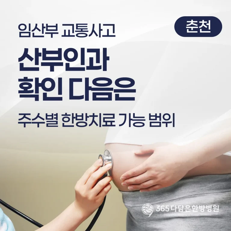 임산부 교통사고, 산부인과 확인 다음은 — 주수별 한방치료 가능 범위